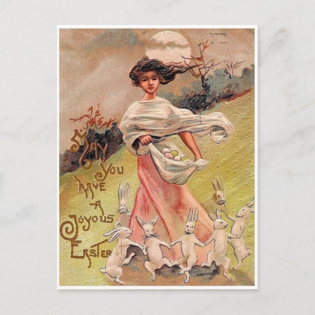 Postal Pascua de Vintage (Anverso)