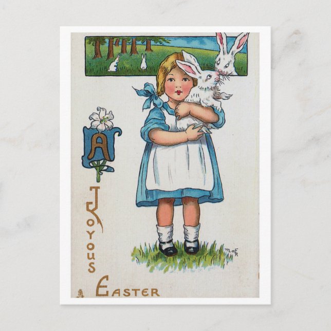 Postal Pascua de Vintage (Anverso)