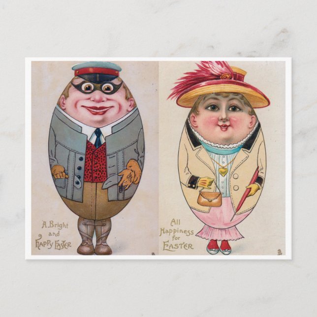 Postal Pascua de Vintage (Anverso)
