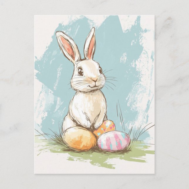 Postal Pascua de Vintage (Anverso)