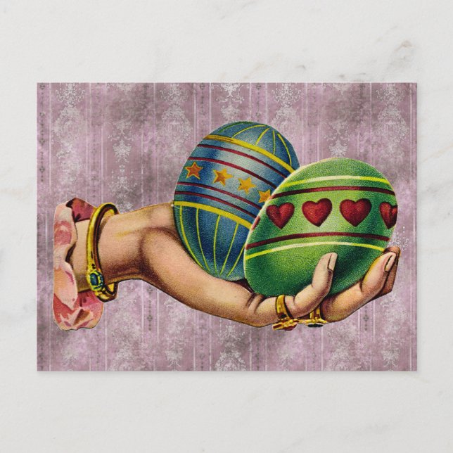 Postal Pascua de Vintage (Anverso)