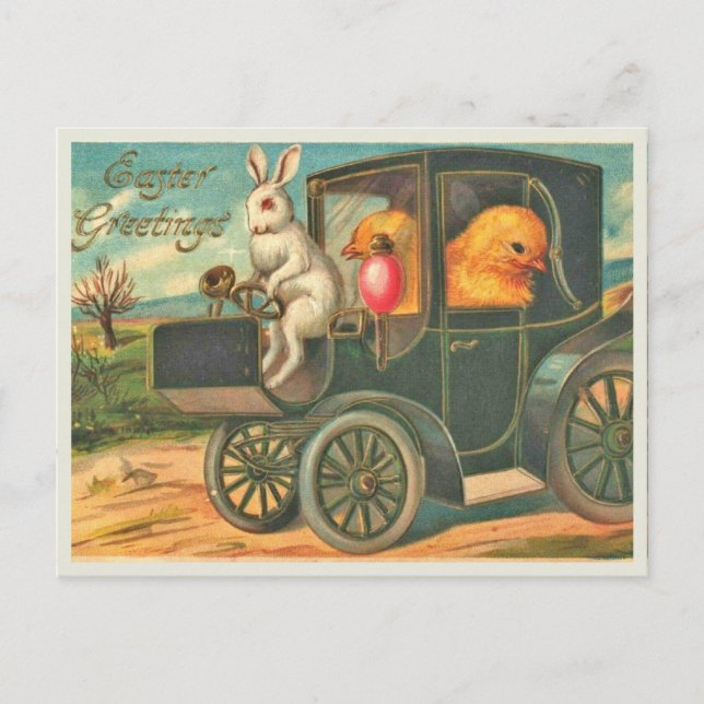 Postal Pascua de Vintage (Anverso)