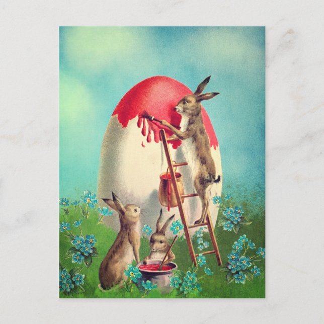 Postal Pascua de Vintage (Anverso)