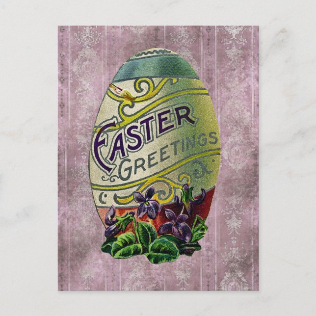 Postal Pascua de Vintage (Anverso)