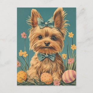 Postal Pascua de Yorkshire Terrier Vintage