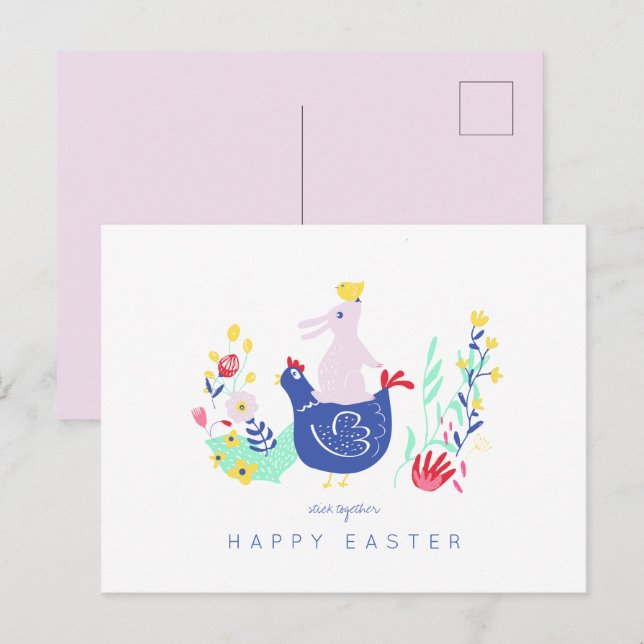 Postal Pascua juntos (Anverso / Reverso)