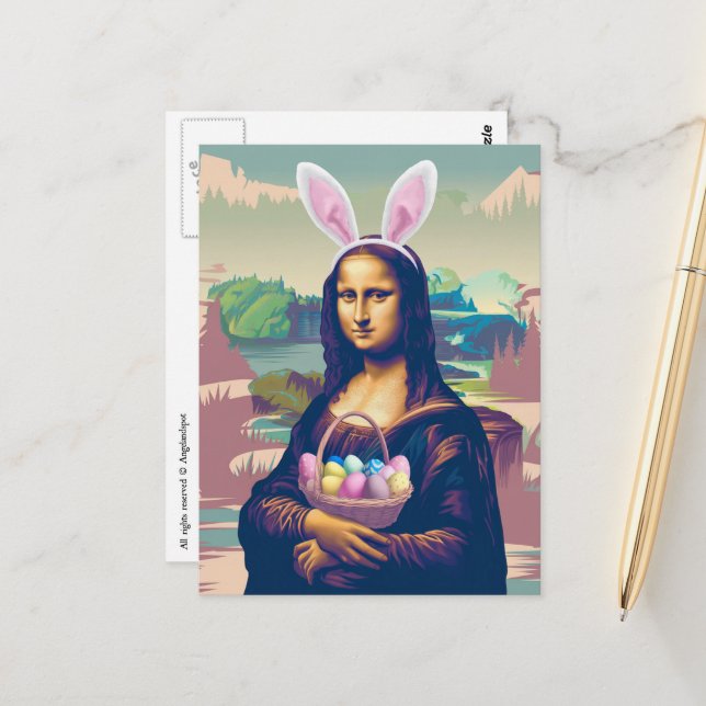 Postal Pascua Mona Lisa (Anverso/Reverso In Situ)
