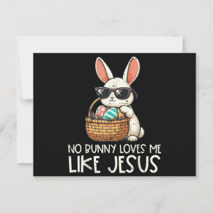 Postal Pascua Ningún Conejo Me Ama Como Jesús Cristiano