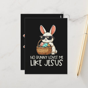 Postal Pascua No Conejo Me Ama Como Jesús Cristiano