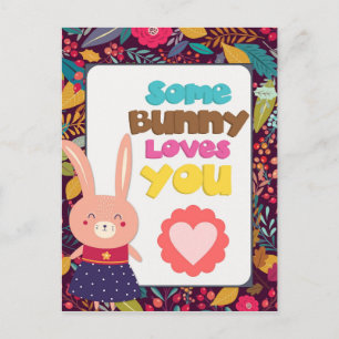 Postal Pascua, te encanta un conejo
