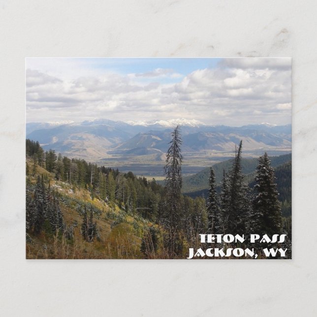 Postal pase de tetón, paso de tetón, Jackson, WY (Anverso)