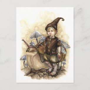 Postal Pasear por un caracol