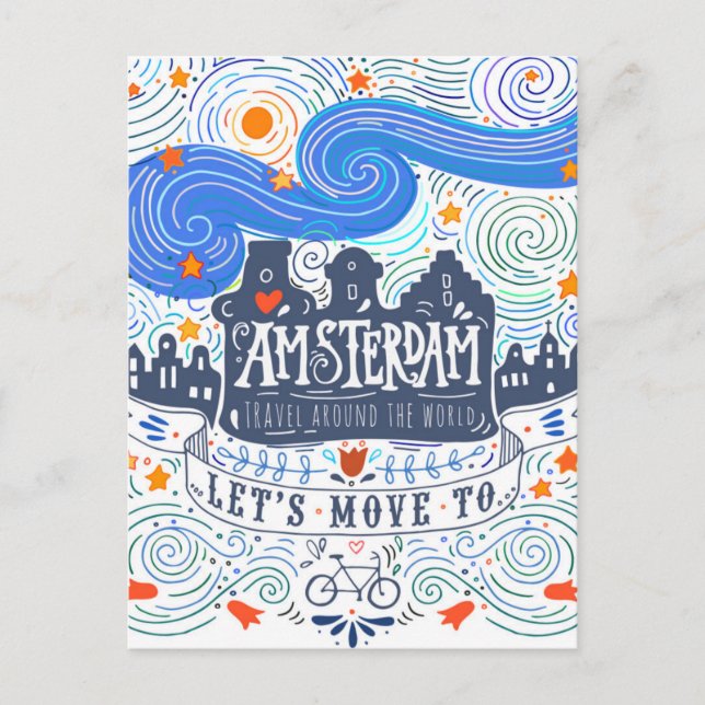 Postal Pasemos a Ámsterdam (Anverso)