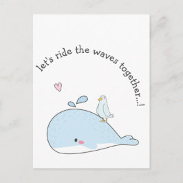 Postal Pasemos por las olas juntas para curar las ballena