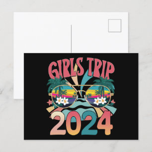 Postal Paseo de Chicas Groovy 2024 Playa de Verano de Fin