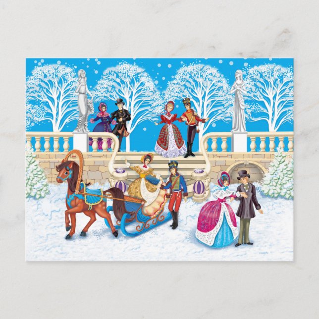 Postal Paseo de invierno (Anverso)