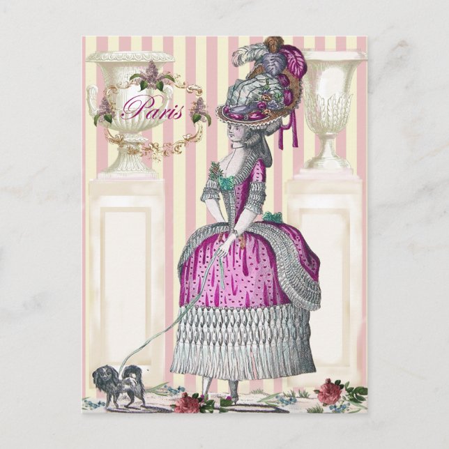 Postal Paseo de la mañana por los Campos Elíseos (Anverso)