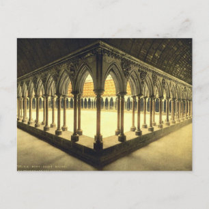 Postal Paseo de los monjes, Mont St. Michel, Francia vint