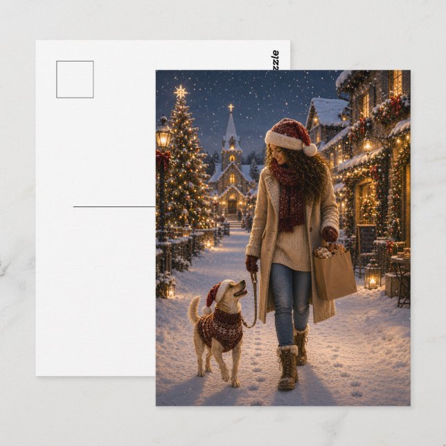 Postal Paseo de Nochebuena con Lina (Anverso / Reverso)