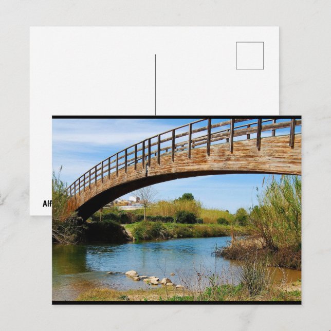 Postal Paseo de verano a lo largo del río Túria (Anverso / Reverso)