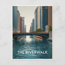 Postal Paseo del río Chicago: vistas del centro