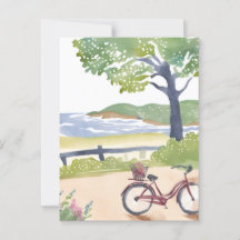 Paseo en bicicleta por la isla | Acuarela de Marth