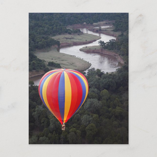 Postal Paseo en globo aerostático sobre el río Mara (Anverso)