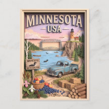 Paseo en Minnesota North Shore Lake 3D Texturizado