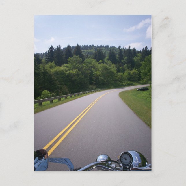 Postal Paseo en motocicleta de Blue Ridge (Anverso)