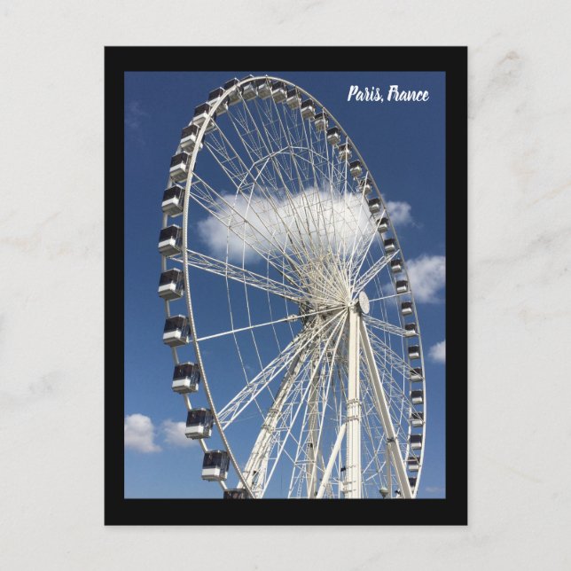 Postal Paseo en Noria en París (Anverso)