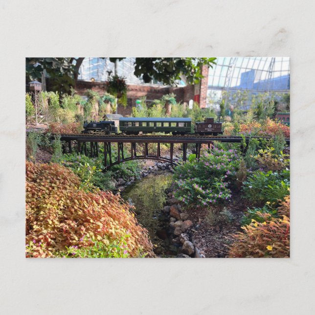 Postal Paseo en tren por la nueva garganta del río (Anverso)