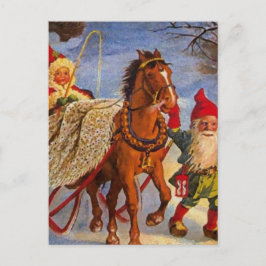 Postal “Paseo en trineo por la noche” de Jenny Nystrom