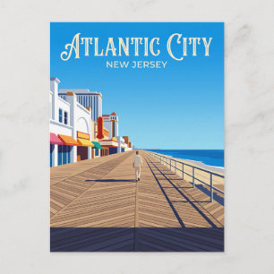 Postal Paseo marítimo de Atlantic City EE. UU.