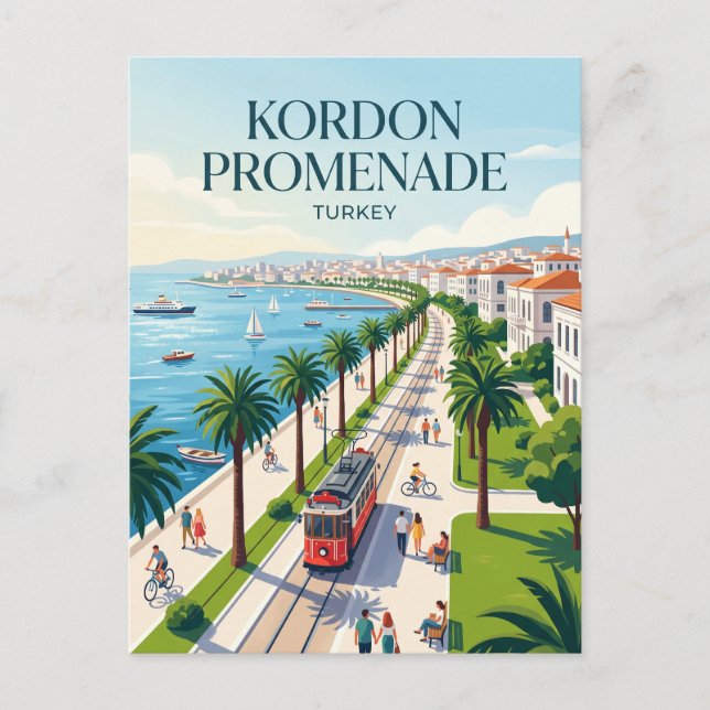 Postal Paseo marítimo de Kordon Turquía (Anverso)
