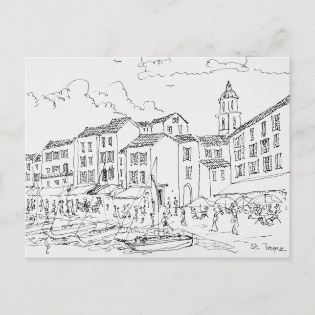 Postal Paseo marítimo de Saint-Tropez | Riviera francesa, (Anverso)