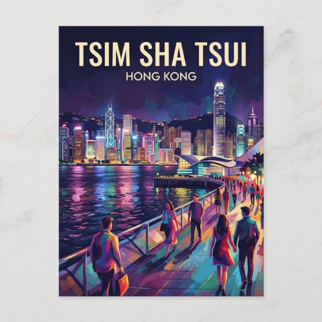 Postal Paseo marítimo de Tsim Sha Tsui Hong Kong (Anverso)