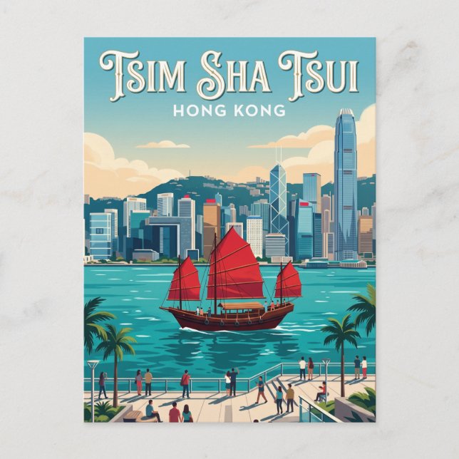 Postal Paseo marítimo de Tsim Sha Tsui Hong Kong (Anverso)