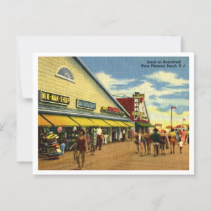 Postal Paseo Marítimo Point Pleasant Beach Boardwalk 1940