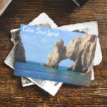Postal Paseo marítimo por la playa de Cabo San Lucas Méxi<br><div class="desc">Este diseño fue creado a través del arte digital. Personalizar con tu propio texto. Puede personalizarse haciendo clic en el botón personalizar y cambiando el color, agregando un nombre, iniciales o sus palabras favoritas. Contáctame en colorflowcreations@gmail.com si quieres tener este diseño en otro producto. Compra mi pintura de acrílico abstracta...</div>