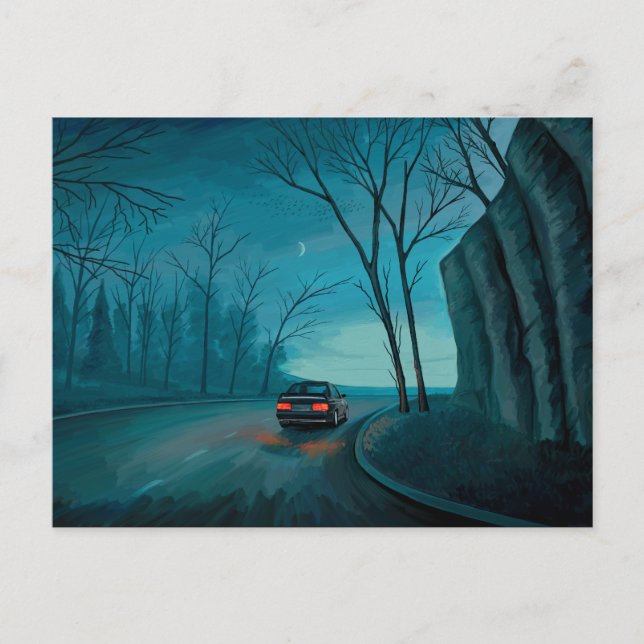 Postal Paseo nocturno (Anverso)