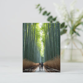 Postal Paseo personalizado por el bosque de bambú