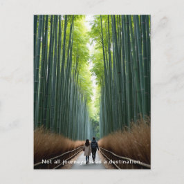 Postal Paseo personalizado por el bosque de bambú