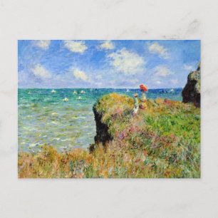 Postal Paseo por el acantilado de Claude Monet