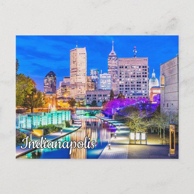 Postal Paseo por el Canal - Indianápolis, Indiana (Anverso)