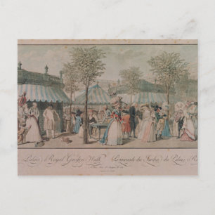 Postal Paseo por el Jardín Real del Palacio, 1787