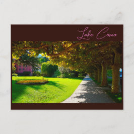 Postal Paseo por el Lago Como Italia Bellagio