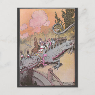 Postal Paseo por un Ilustracion Dragon Vintage Oz