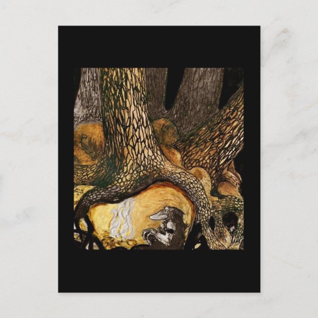 Postal Paseo por una fogata (Anverso)