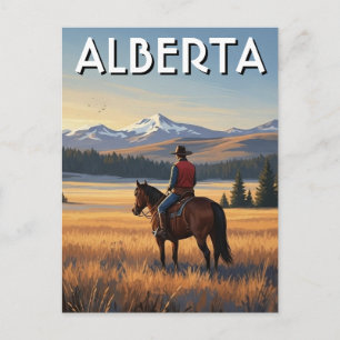 Postal Paseos a Caballo en Alberta, Canadá