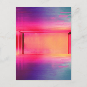 Postal pasillo de arcoíris de neón